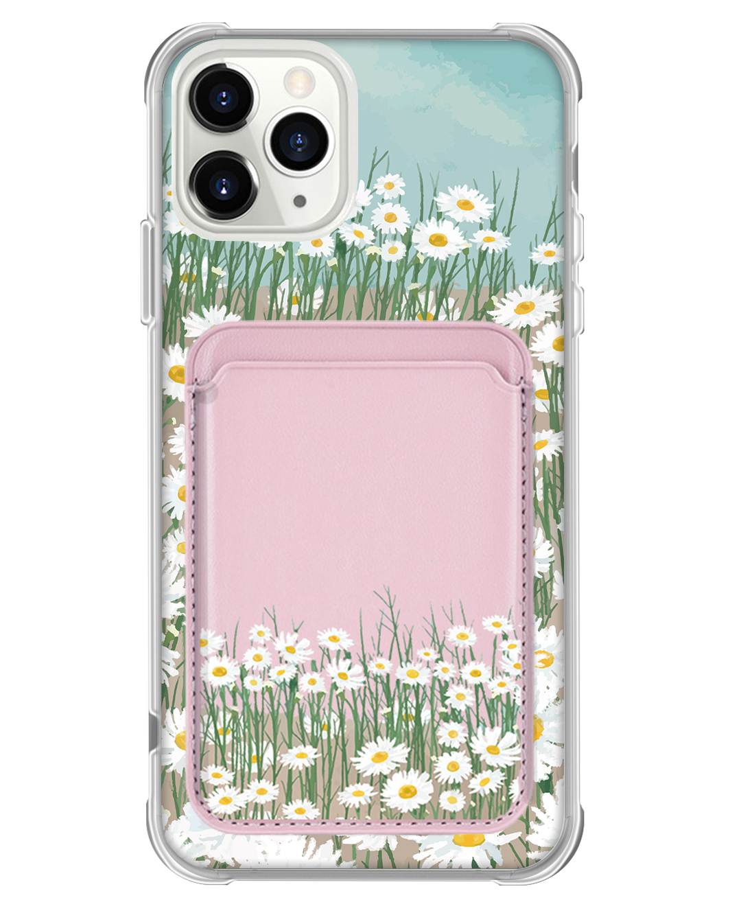 iPhone Magnetic Wallet Case - Oil Painting Daisy