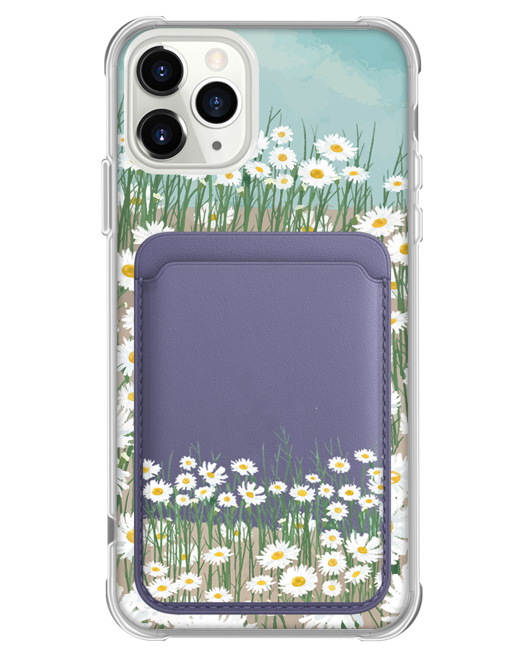 iPhone Magnetic Wallet Case - Oil Painting Daisy