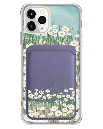 iPhone Magnetic Wallet Case - Oil Painting Daisy