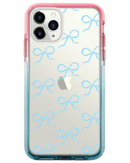 Ombre Bumper Case - Coquette Blue Bow