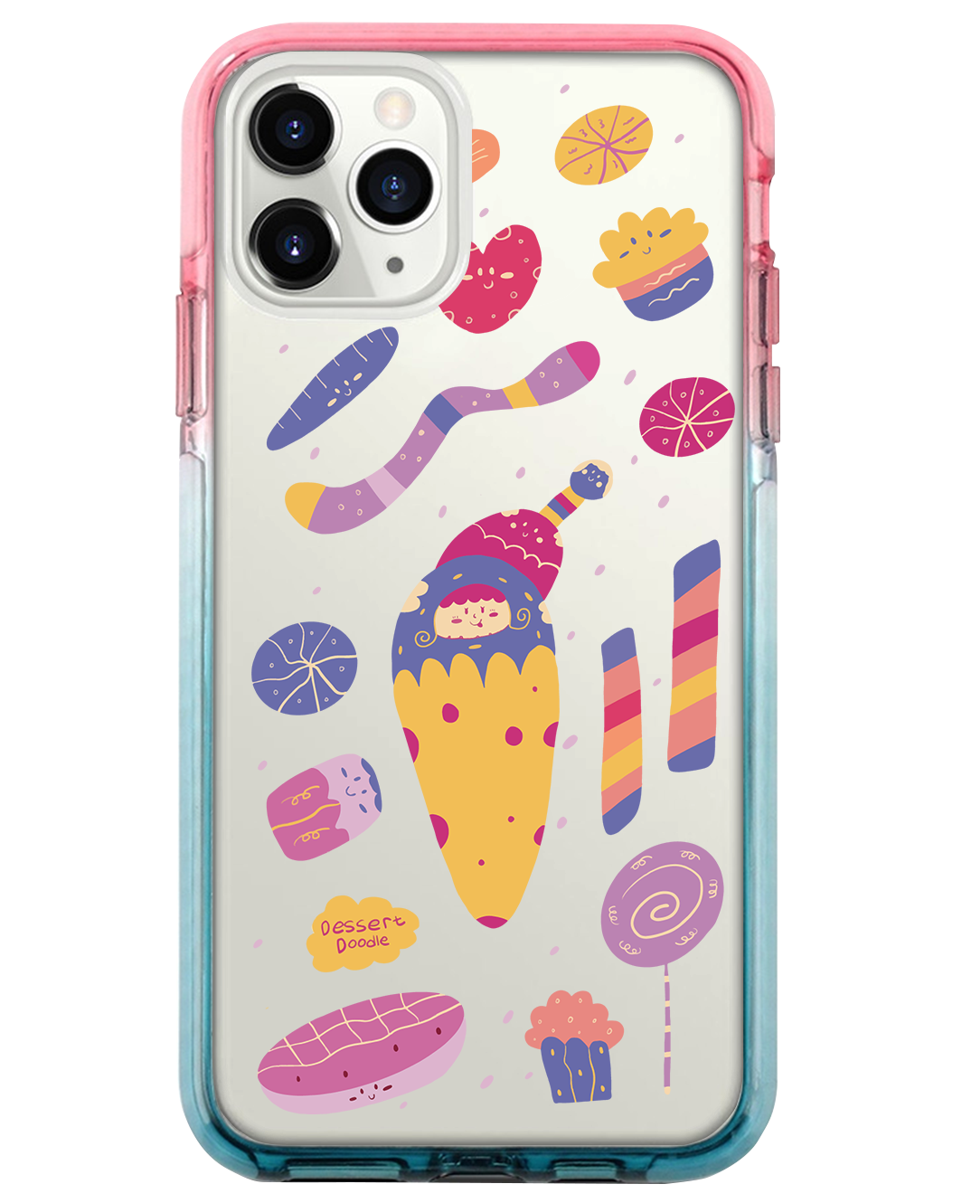 Ombre Bumper Case - Dessert Doodle