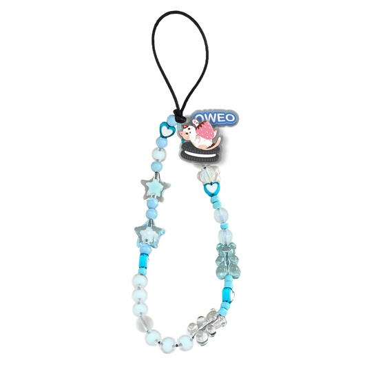 Beaded Strap with Acrylic Charm  - Oweo Cat