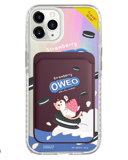 iPhone Magnetic Wallet Holo Case - Oweo Cat