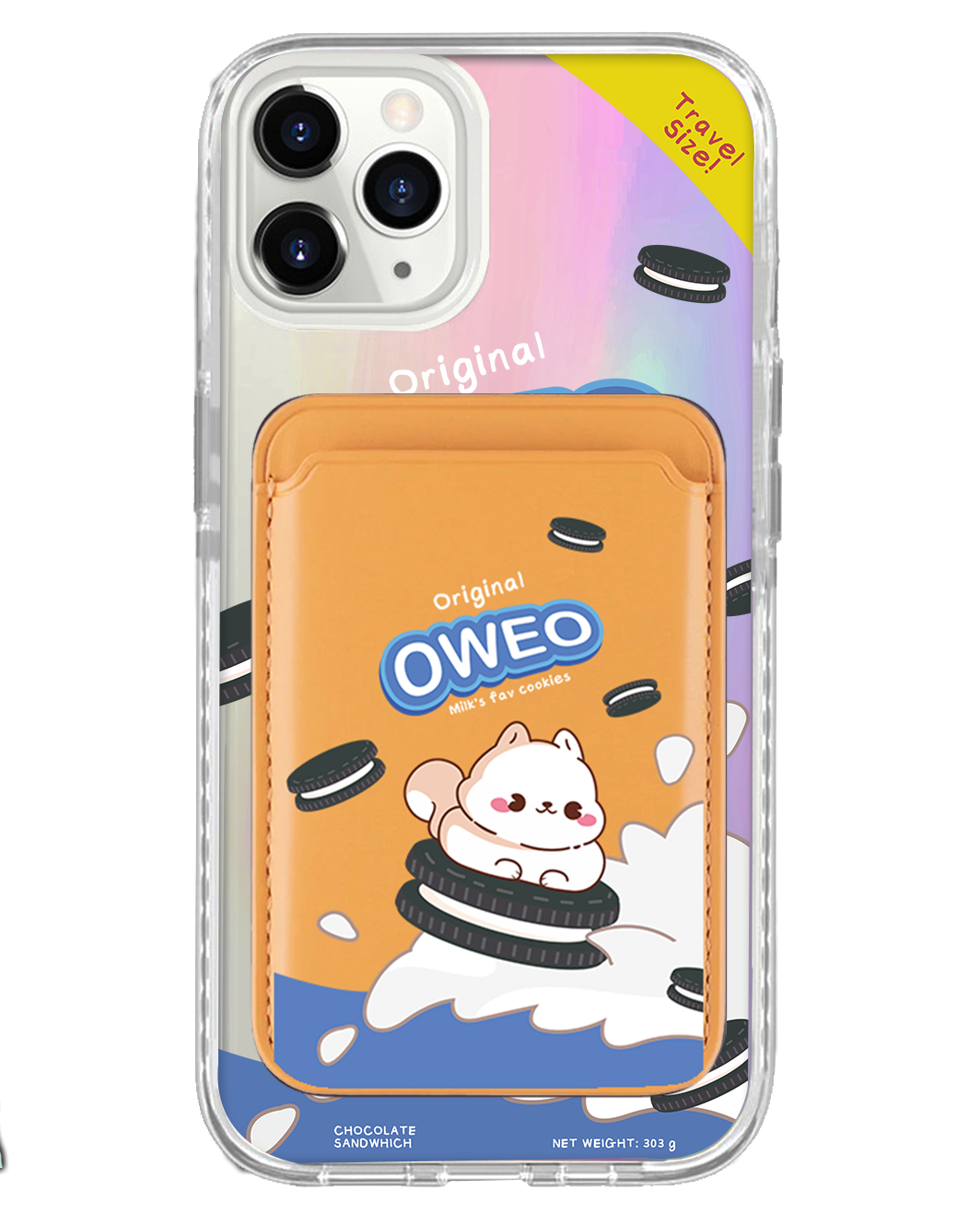 iPhone Magnetic Wallet Holo Case - Oweo Dog