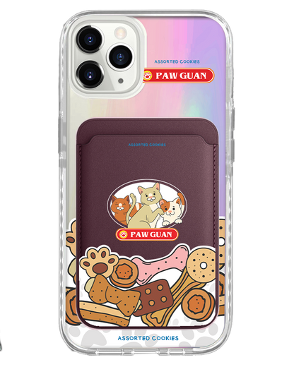 iPhone Magnetic Wallet Holo Case - Pawguan Cat