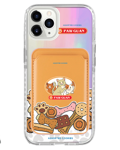 iPhone Magnetic Wallet Holo Case - Pawguan Cat