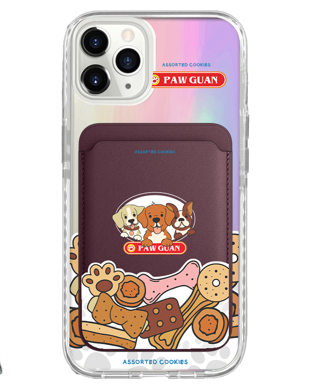 iPhone Magnetic Wallet Holo Case - Pawguan Dog