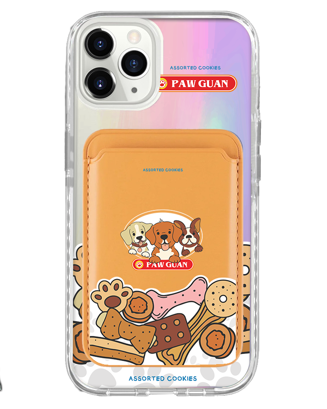 iPhone Magnetic Wallet Holo Case - Pawguan Dog