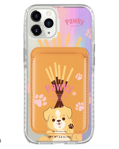 iPhone Magnetic Wallet Holo Case - Pawky Dog
