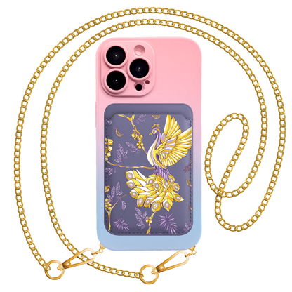 iPhone Magnetic Wallet Silicone Case - Peacock 3.0