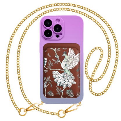 iPhone Magnetic Wallet Silicone Case - Peacock 4.0