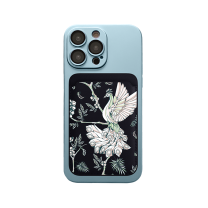 iPhone Magnetic Wallet Silicone Case - Peacock 4.0