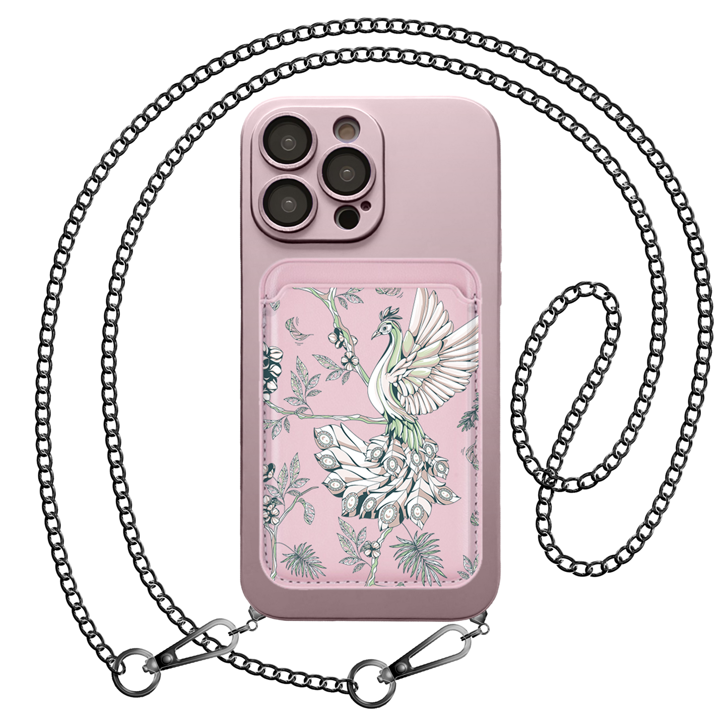 iPhone Magnetic Wallet Silicone Case - Peacock 4.0