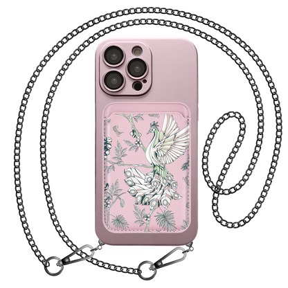 iPhone Magnetic Wallet Silicone Case - Peacock 4.0
