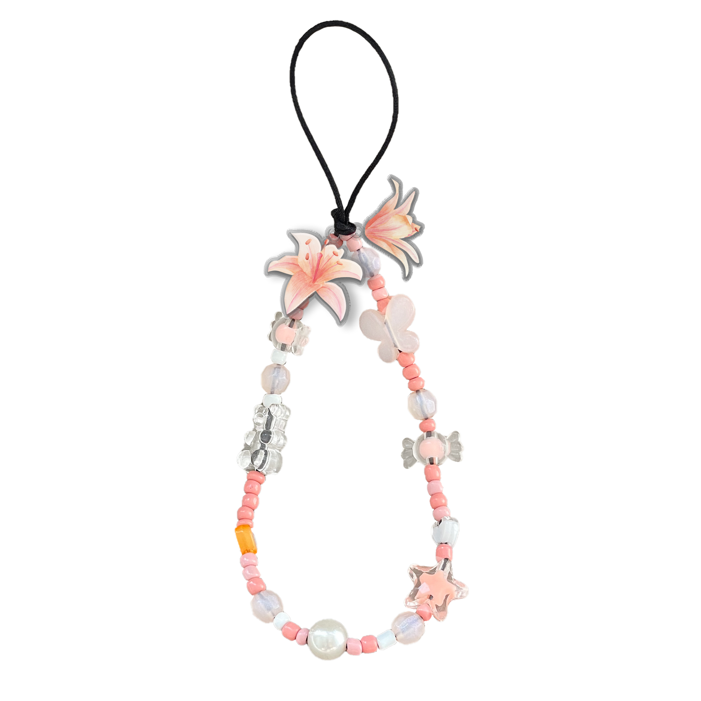 Beaded Strap with Acrylic Charm  - Phoebe