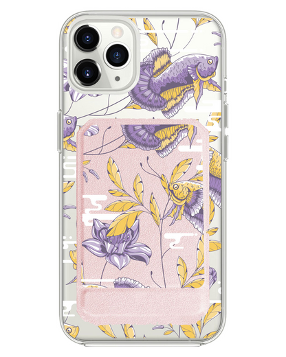 iPhone Magnetic Multifold Wallet - Fish & Floral 5.0