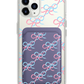 iPhone Magnetic Wallet Case - Coquette Pink & Blue Bow