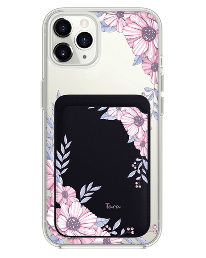 iPhone Magnetic Wallet Case - Pink Blossom