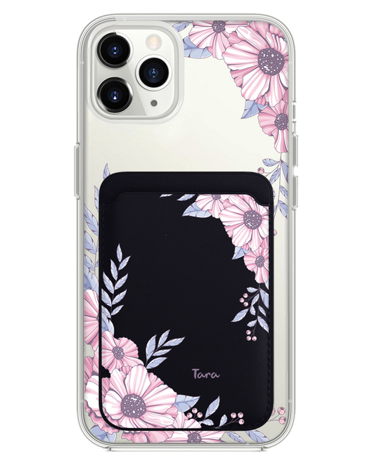 iPhone Magnetic Wallet Case - Pink Blossom