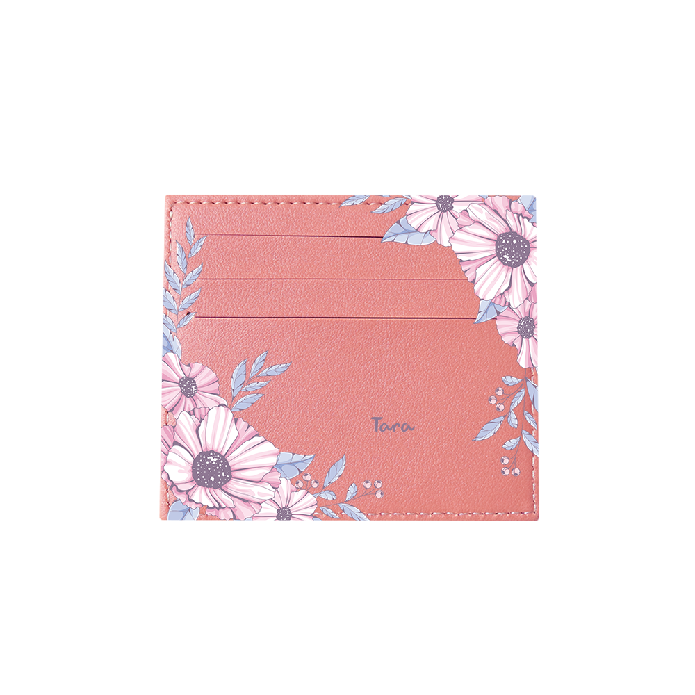 6 Slots Card Holder - Pink Blossom