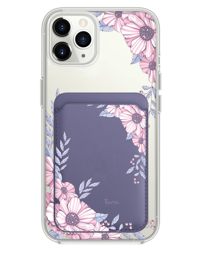 iPhone Magnetic Wallet Case - Pink Blossom