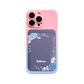 iPhone Magnetic Wallet Silicone Case - Blue Florals