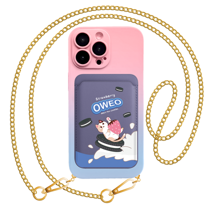 iPhone Magnetic Wallet Silicone Case - Oweo Cat