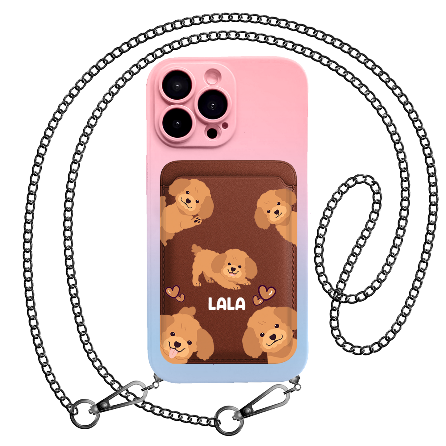 iPhone Magnetic Wallet Silicone Case - Poodle Squad 1.0