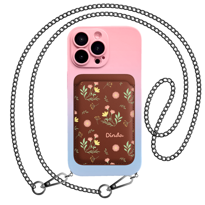 iPhone Magnetic Wallet Silicone Case - Dandelion