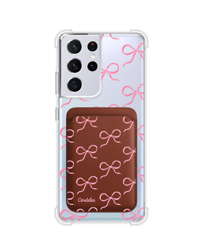 Android Magnetic Wallet Case - Coquette Pink Bow 1.0