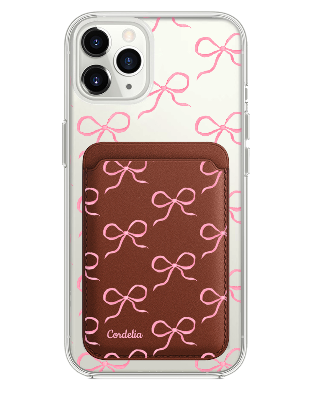 iPhone Magnetic Wallet Case - Coquette Pink Bow 1.0