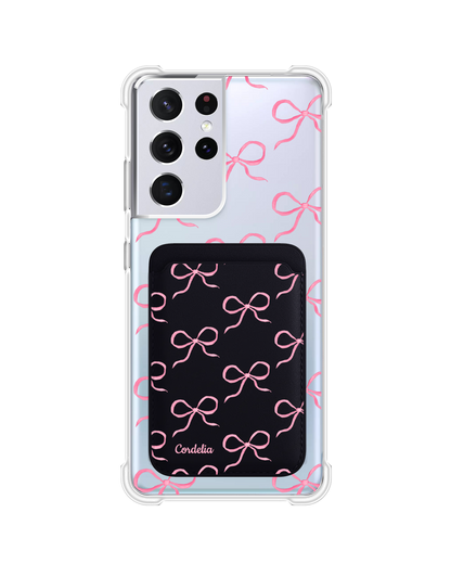 Android Magnetic Wallet Case - Coquette Pink Bow 1.0