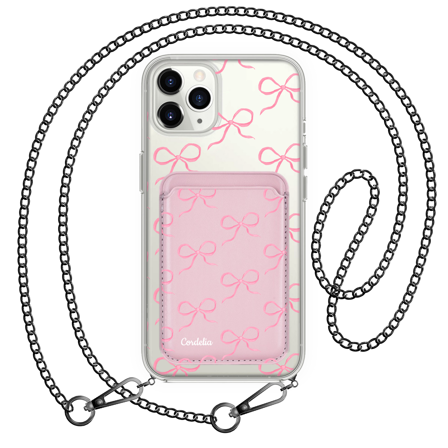 iPhone Magnetic Wallet Case - Coquette Pink Bow 1.0