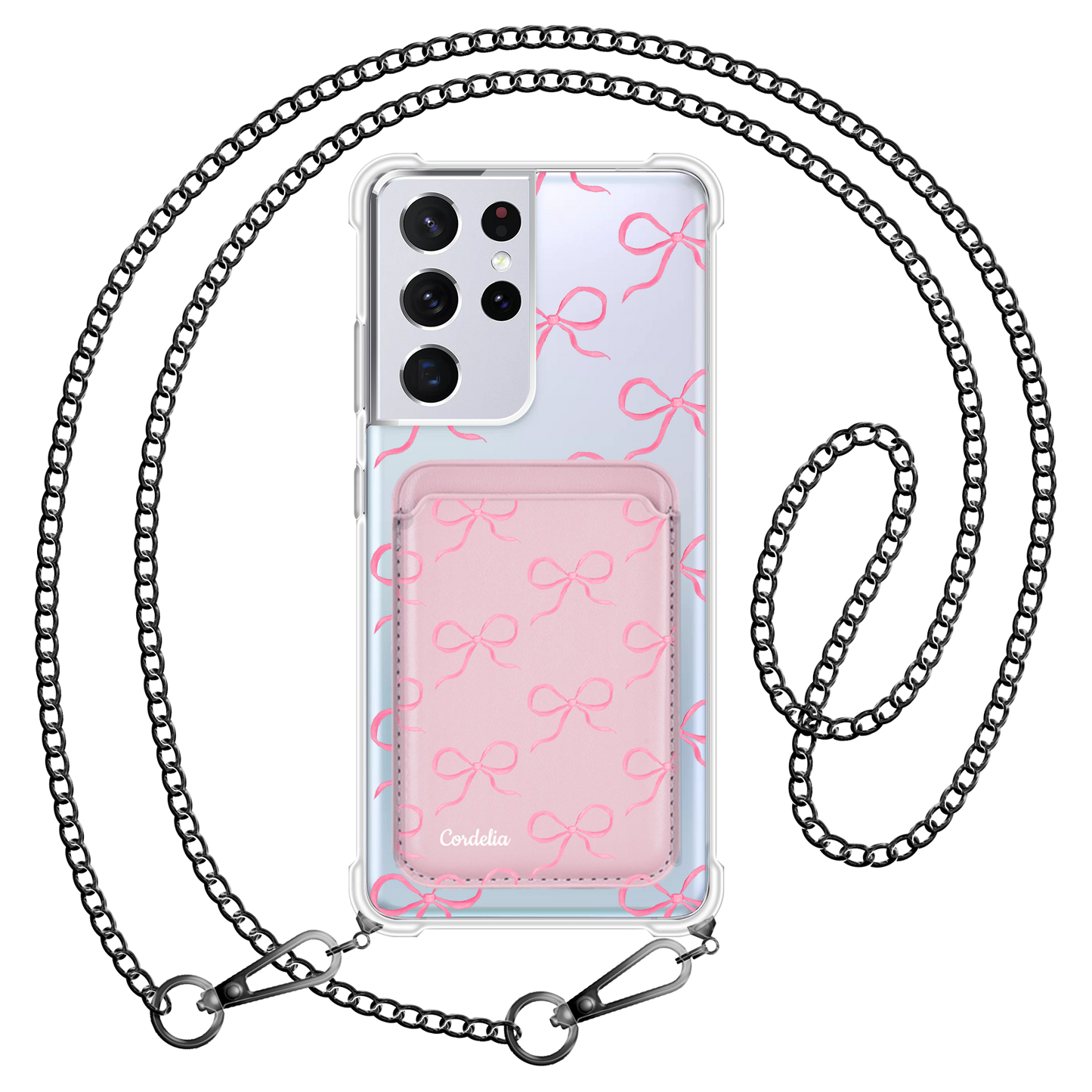 Android Magnetic Wallet Case - Coquette Pink Bow 1.0