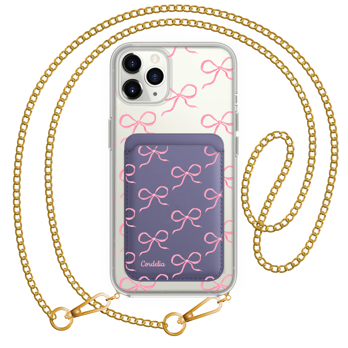 iPhone Magnetic Wallet Case - Coquette Pink Bow 1.0