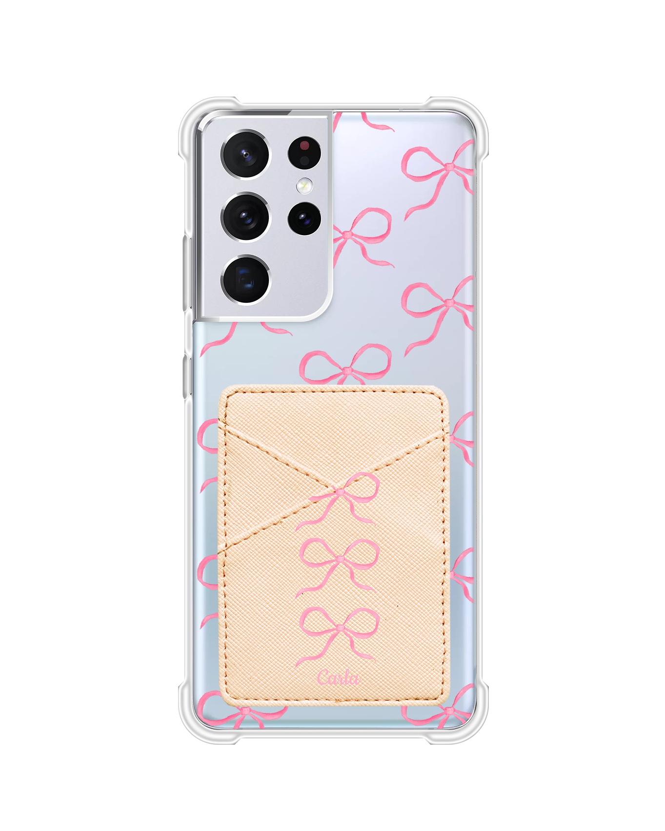 Android Phone Wallet Case - Coquette Pink Bow 2.0