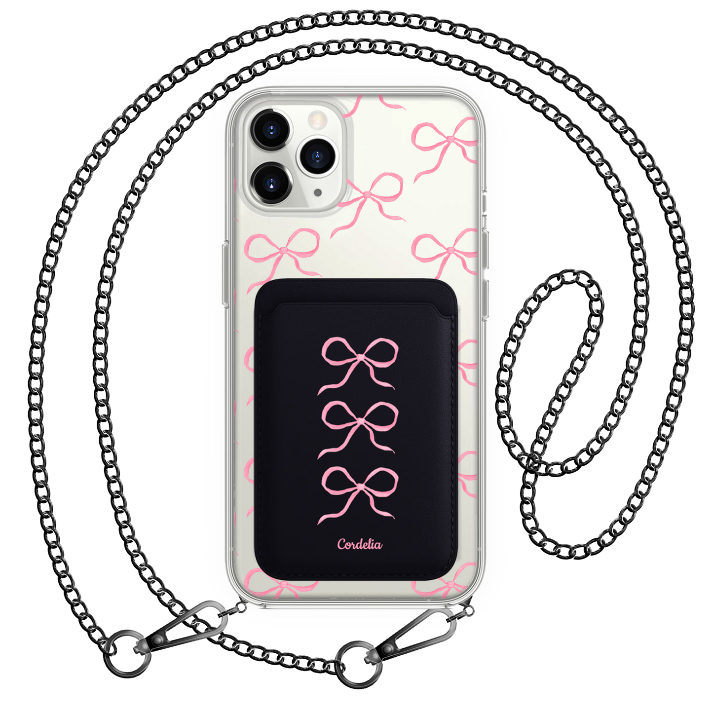 iPhone Magnetic Wallet Case - Coquette Pink Bow 2.0