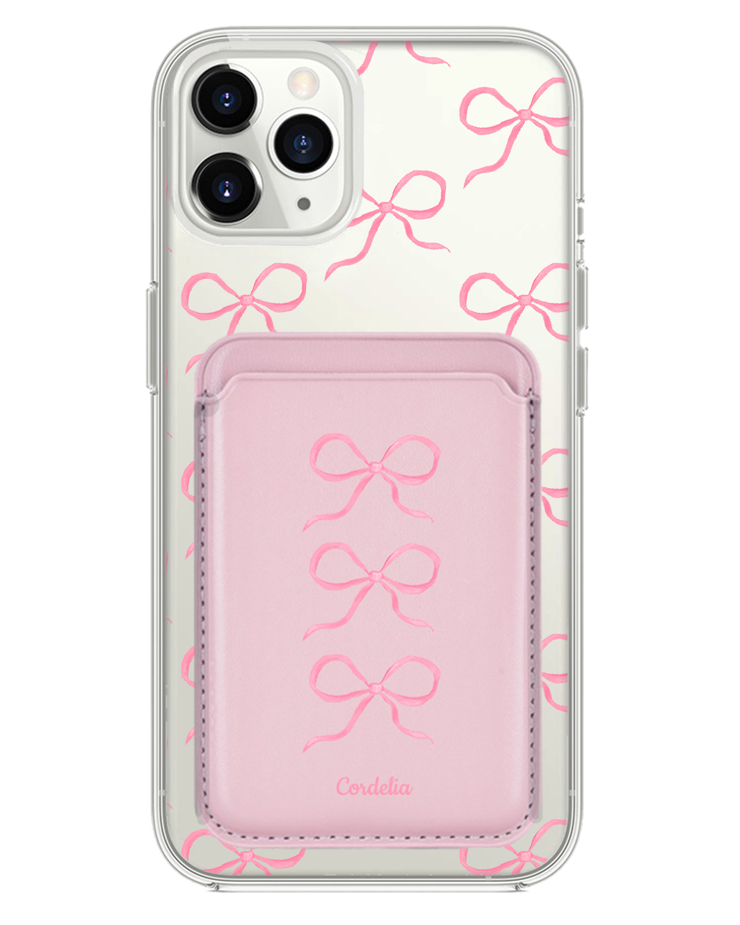 iPhone Magnetic Wallet Case - Coquette Pink Bow 2.0