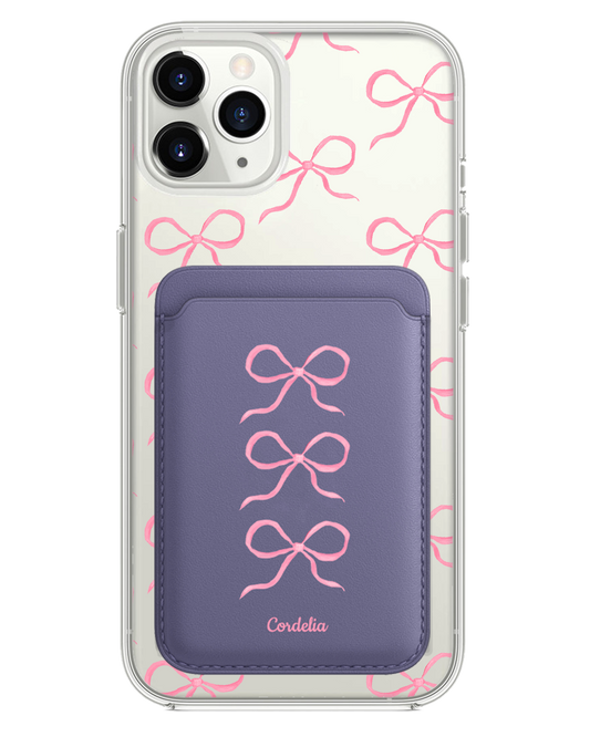 iPhone Magnetic Wallet Case - Coquette Pink Bow 2.0