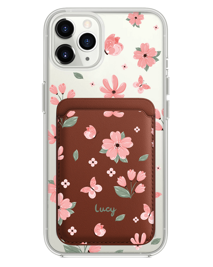 iPhone Magnetic Wallet Case - Pink Delight