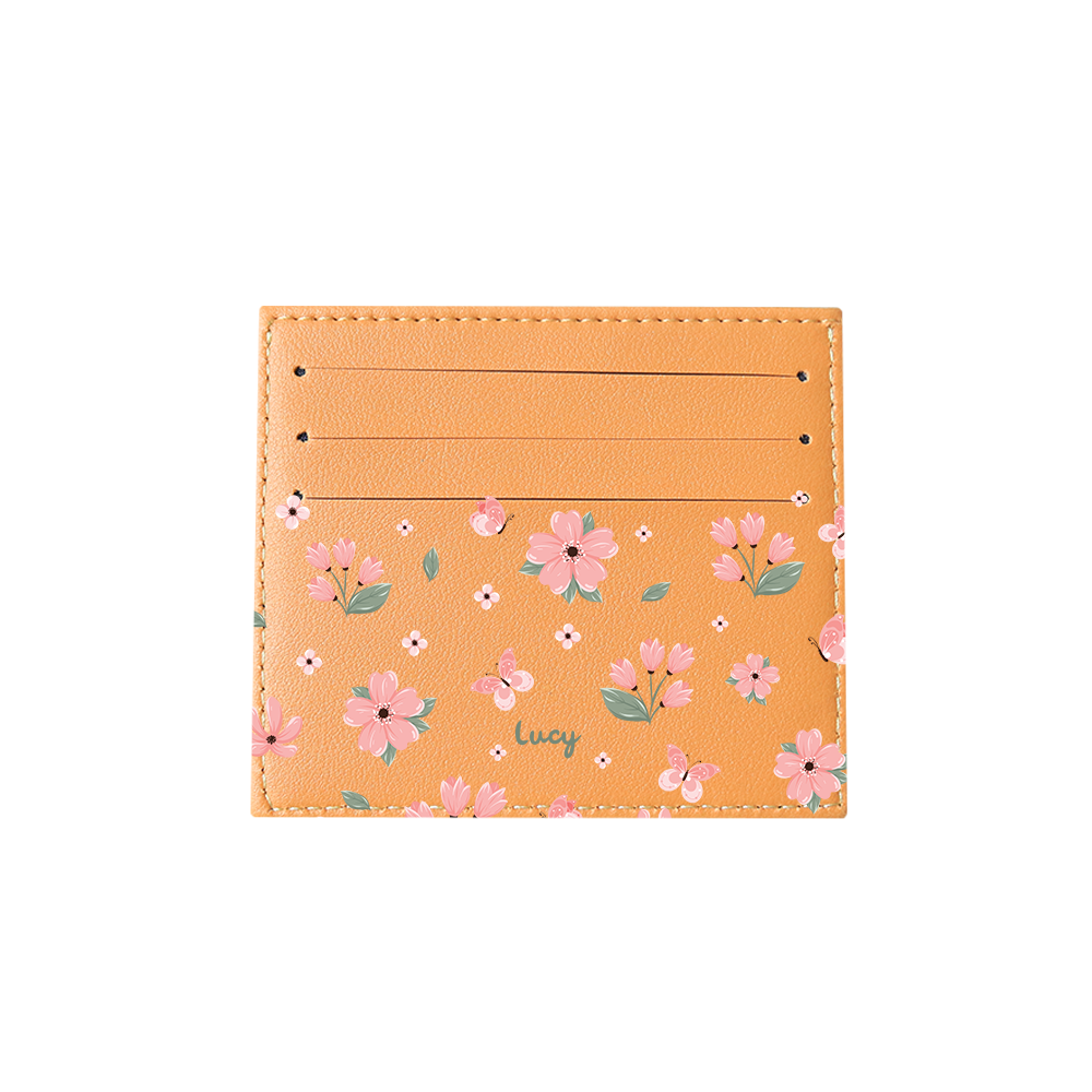 6 Slots Card Holder - Pink Delight