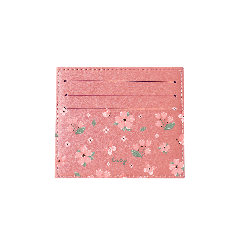 6 Slots Card Holder - Pink Delight