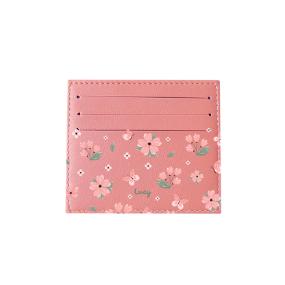 6 Slots Card Holder - Pink Delight