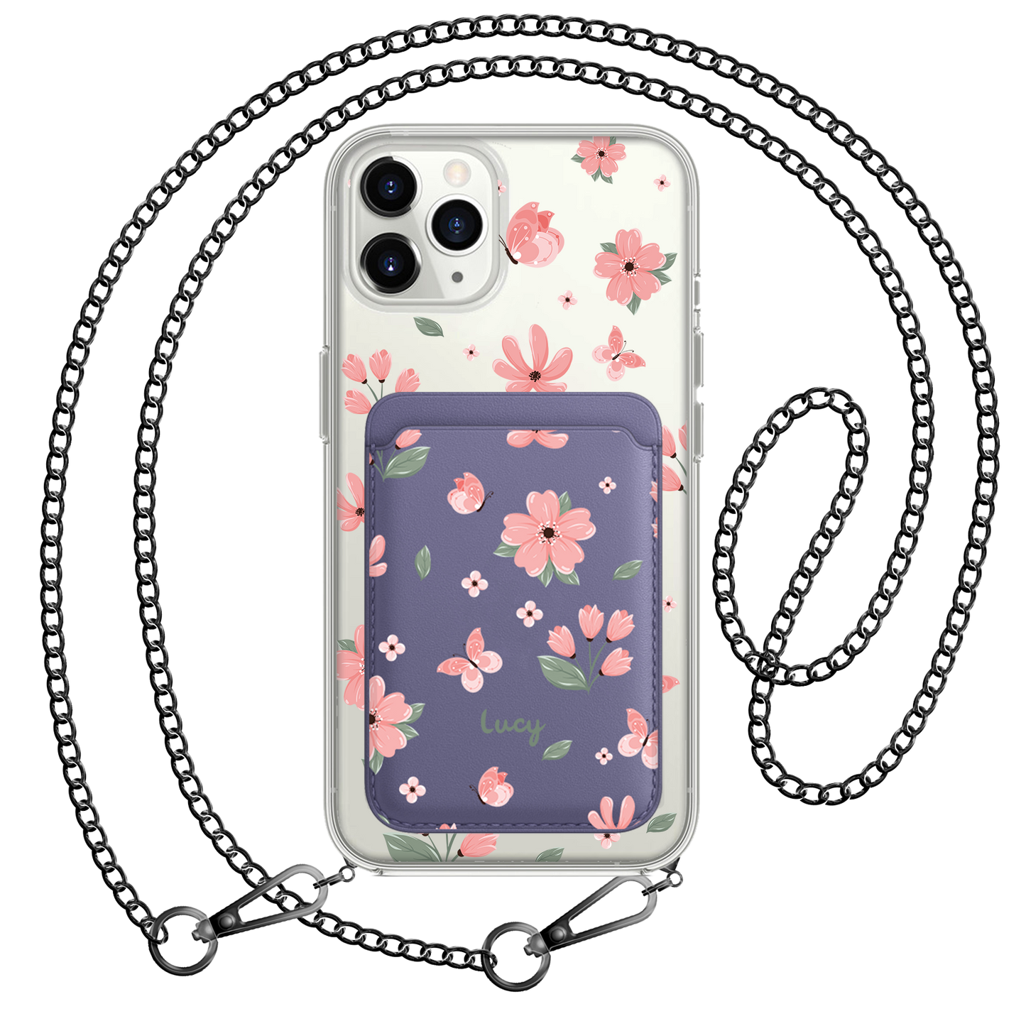 iPhone Magnetic Wallet Case - Pink Delight