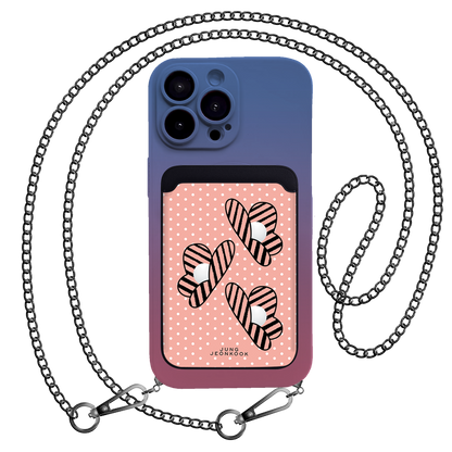 iPhone Magnetic Wallet Silicone Case - Pink Honey
