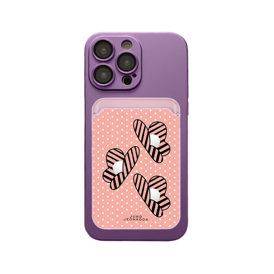 iPhone Magnetic Wallet Silicone Case - Pink Honey
