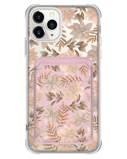 iPhone Magnetic Wallet Case - Rustic Lily