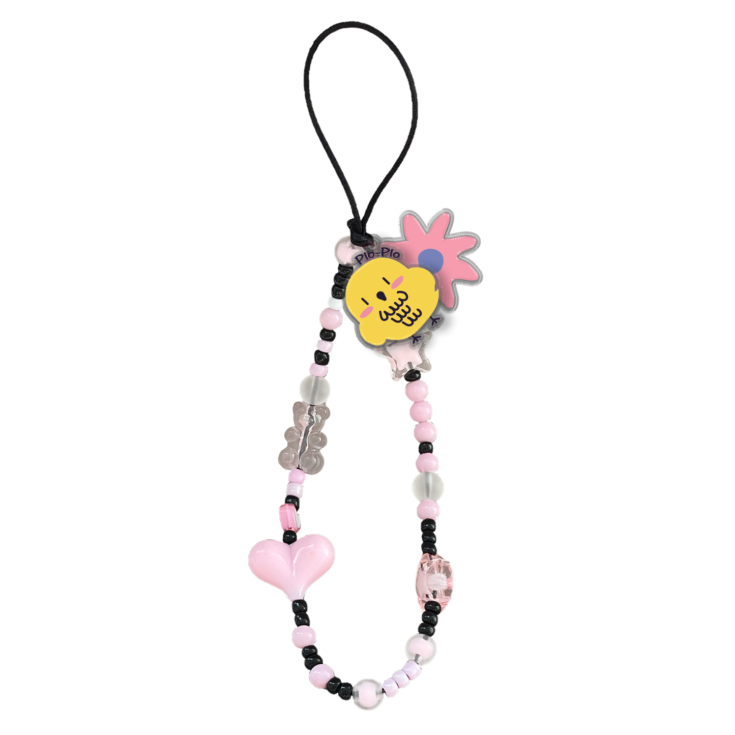 Beaded Strap with Acrylic Charm  - Pio n Friends