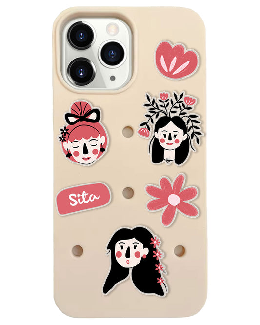 iPhone Plug and Play Case - Flowery Faces