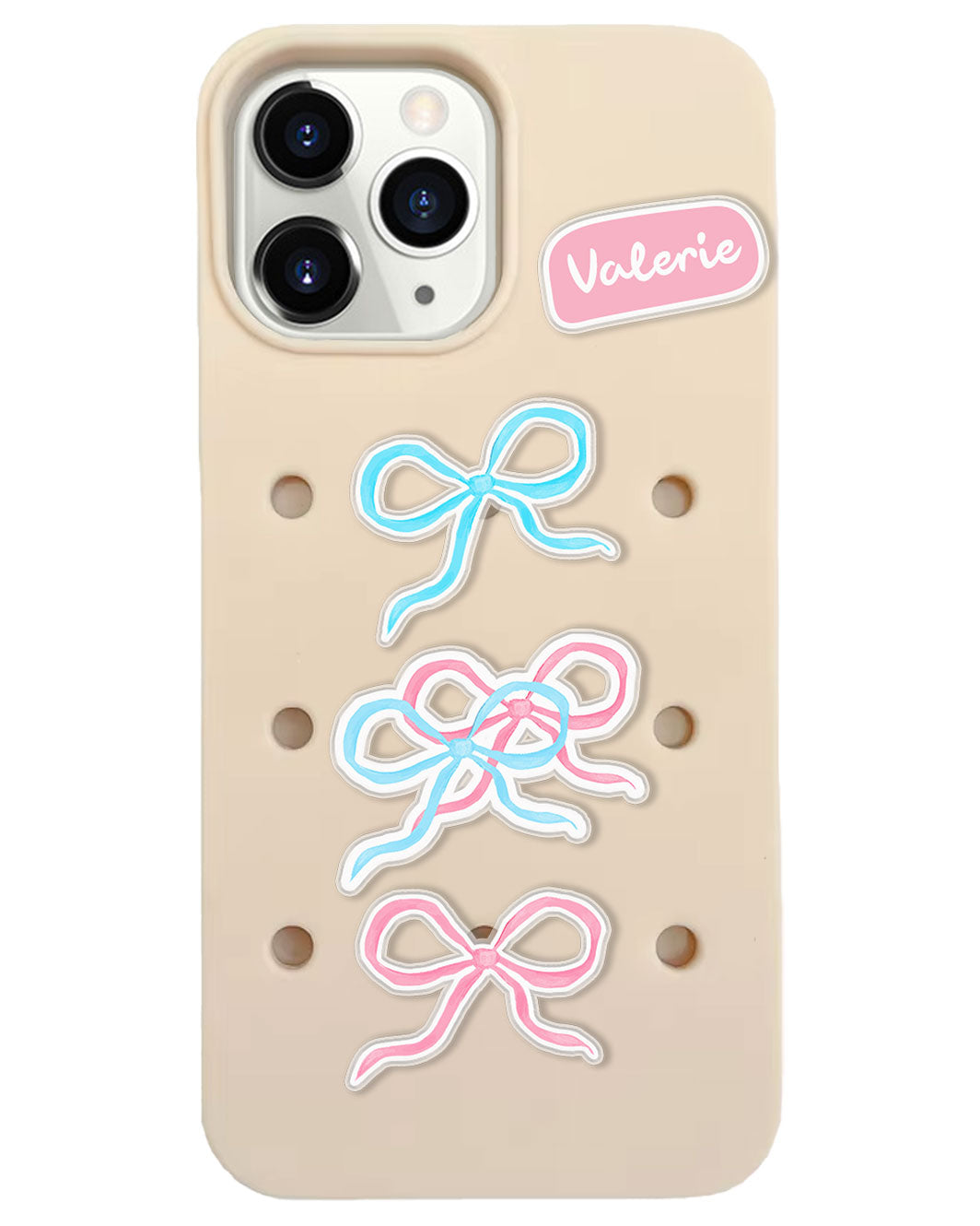 iPhone Plug and Play Case - Pink & Blue Bow